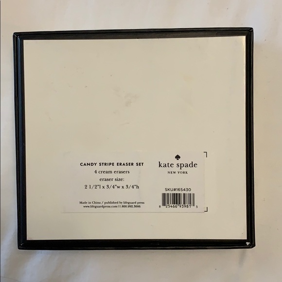 Kate Spade ♠️ Eraser Set - Picture 2 of 3